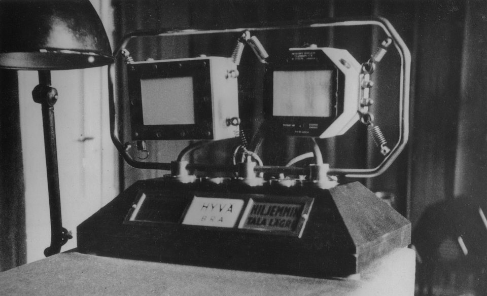 A broadcast microphone on its stand